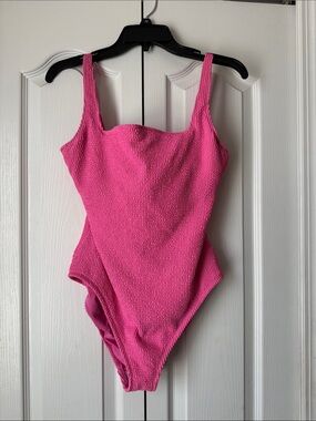 Bleu Rod Beattie Hot Pink Textured One-Piece Swimsuit